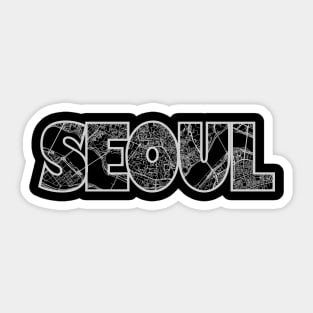 Seoul Street Map Sticker